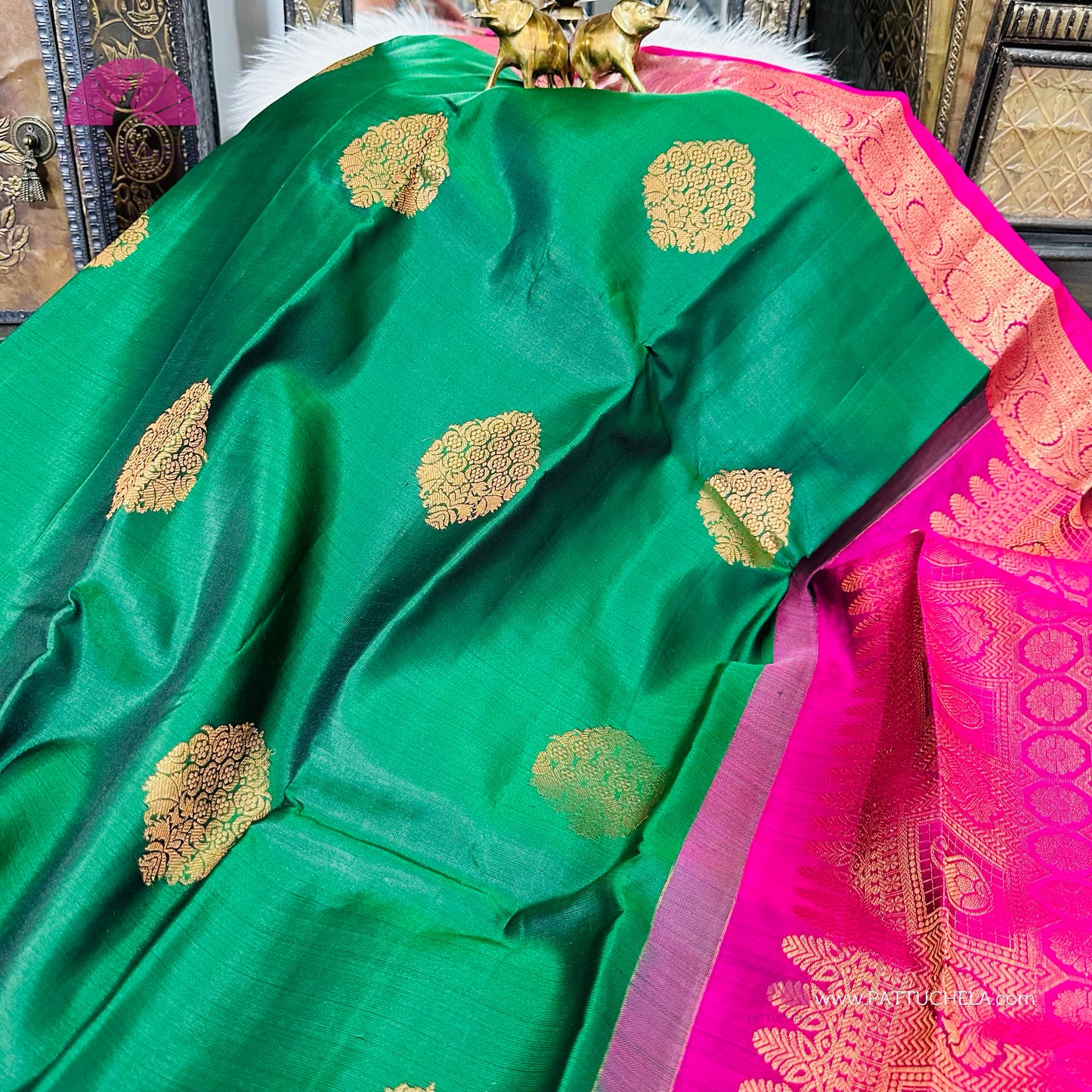 Rich Green silk saree