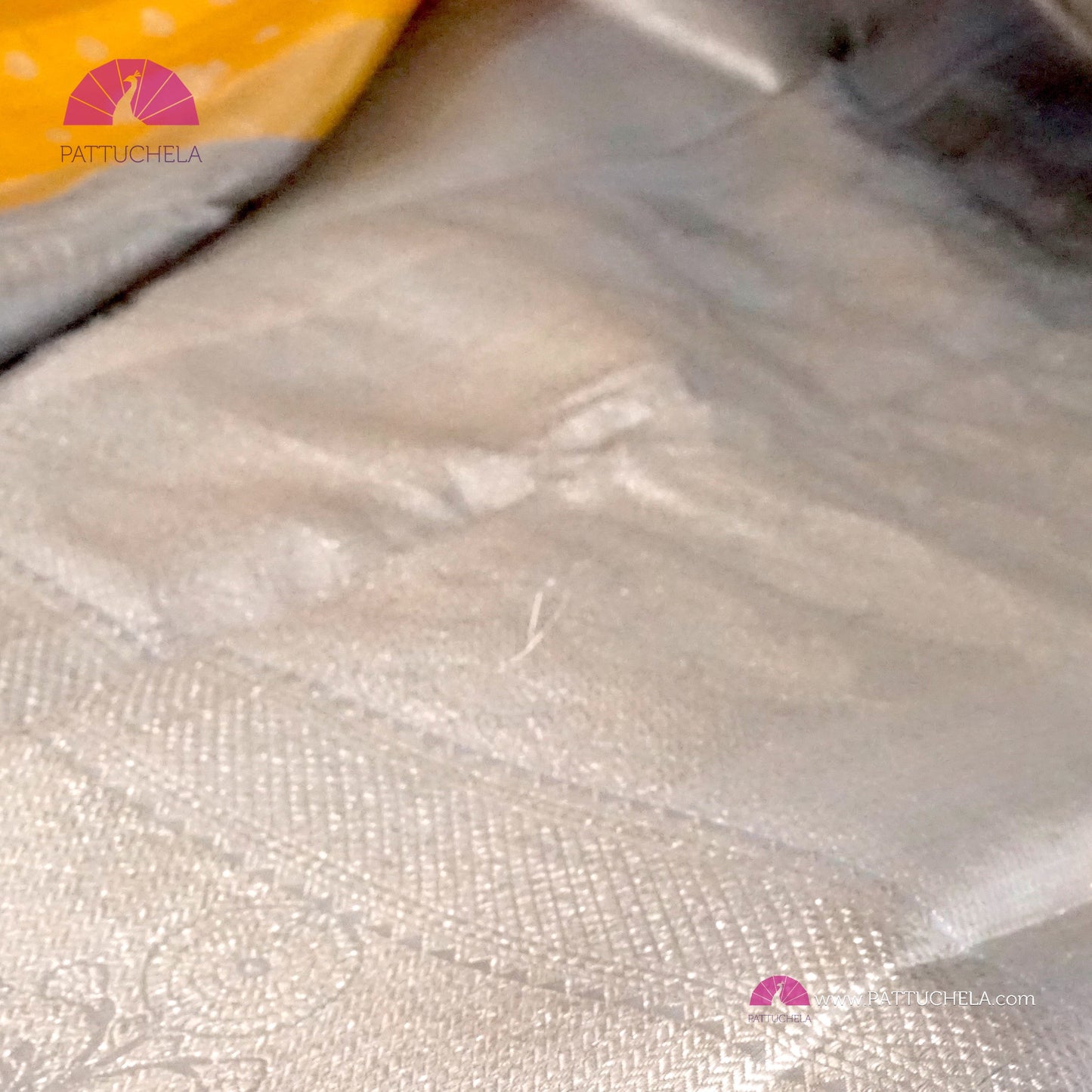 Sunflower Yellow Pure Kanchipuram Handloom SILK MARK CERTIFIED Saree with 1 gram pure Silver Zari weaves.
