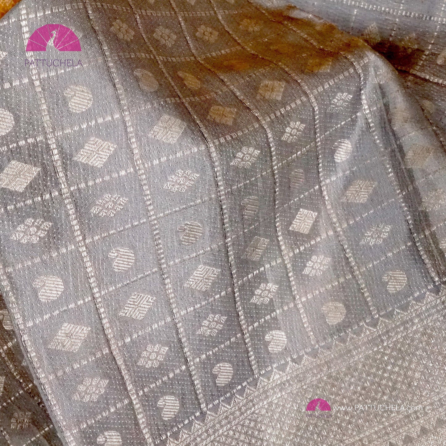 Sunflower Yellow Pure Kanchipuram Handloom SILK MARK CERTIFIED Saree with 1 gram pure Silver Zari weaves.