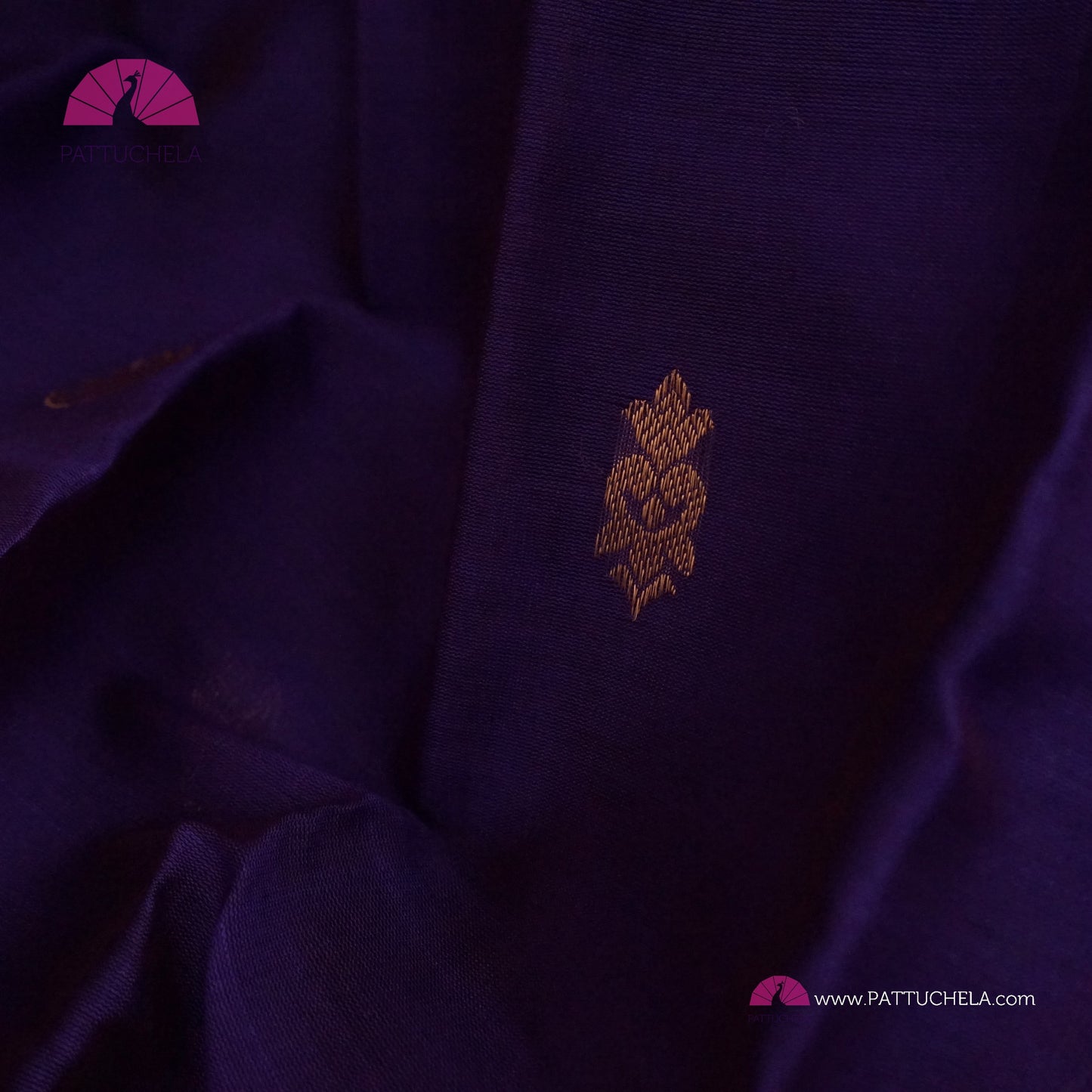 Indigo Blue Pure Gadwal Sico Sarees with Zari woven Plum Purple Border and Pallu | Wedding Saree | Gadwal Silk