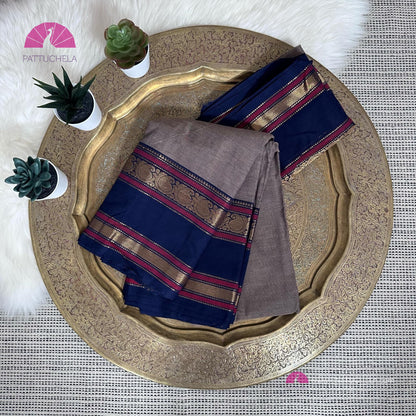 Pure Kanchipuram Cotton Saree with unstitched blouse | Kanchi Cotton