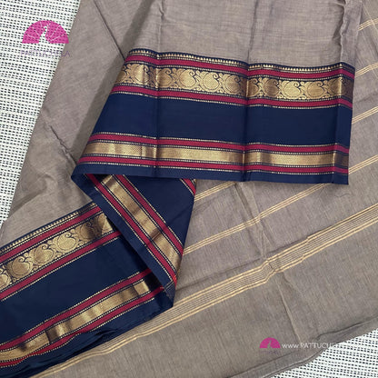 Pure Kanchipuram Cotton Saree with unstitched blouse | Kanchi Cotton