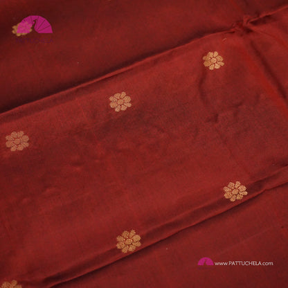 Maroon Red Pure Kanchipuram Silk Saree with beautiful Black Contrast Zari Bentex Border | Classic Kanchipuram Design | Wedding Saree | SILK MARK CERTIFIED | Kanjivaram Silks