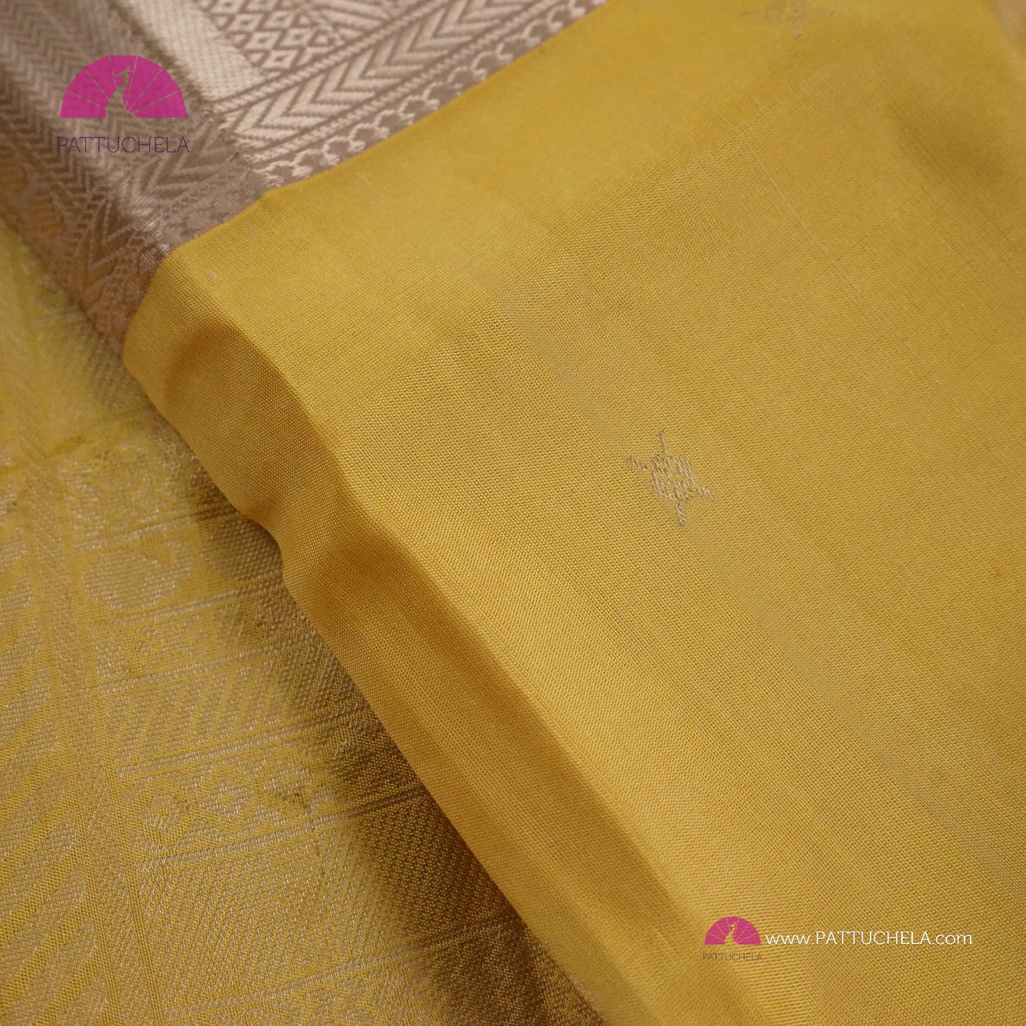 Pastel Yellow Pure Classic Kanchipuram Soft Silk Saree with Pastel Beige Silver Zari Border, Motifs and Pallu | Wedding Saree | SILK MARK CERTIFIED | Kanjivaram Silks