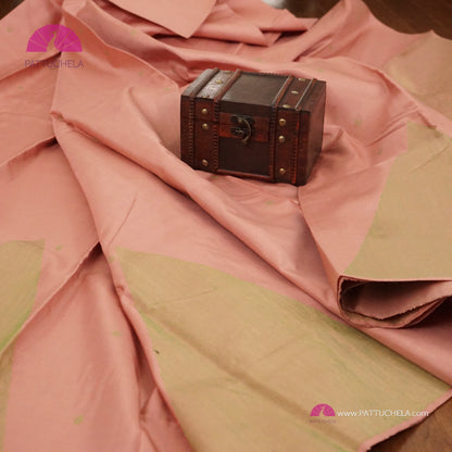Dusty Pink Kanchipuram Soft Silk Saree with Unique Temple Border | Pastel Kanchi | Light Weight Kanchipuram | Statement Saree | Party Wear | Silk mark Certified | Kanchivaram Silks