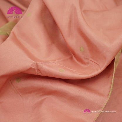Dusty Pink Kanchipuram Soft Silk Saree with Unique Temple Border | Pastel Kanchi | Light Weight Kanchipuram | Statement Saree | Party Wear | Silk mark Certified | Kanchivaram Silks
