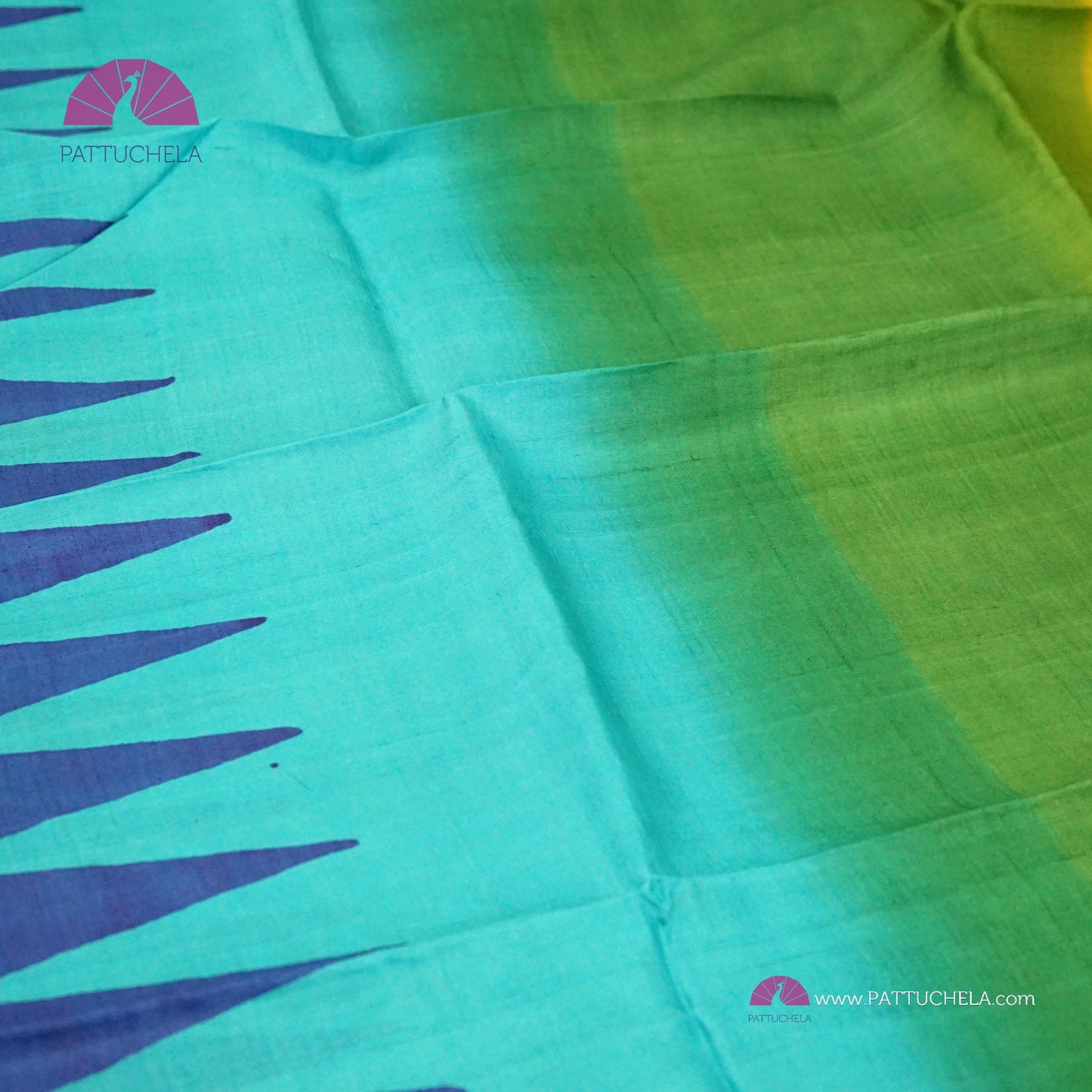 Pure Bishnupuri 3 ply Silk Saree with multiple ombre Hues