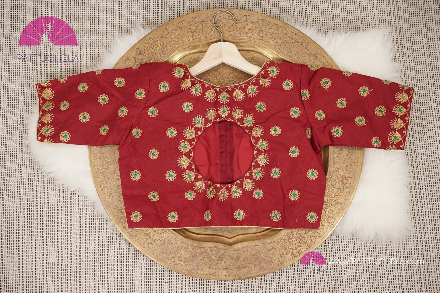 Beautiful Designer Red Stitched Floral Embroidered Blouse for Party, Wedding, Festivals & Occasions | Ready made Blouse