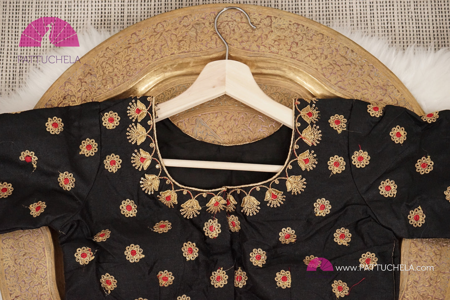 Beautiful Designer Black Stitched Floral Embroidered Blouse for Party, Wedding, Festivals & Occasions | Ready made Blouse