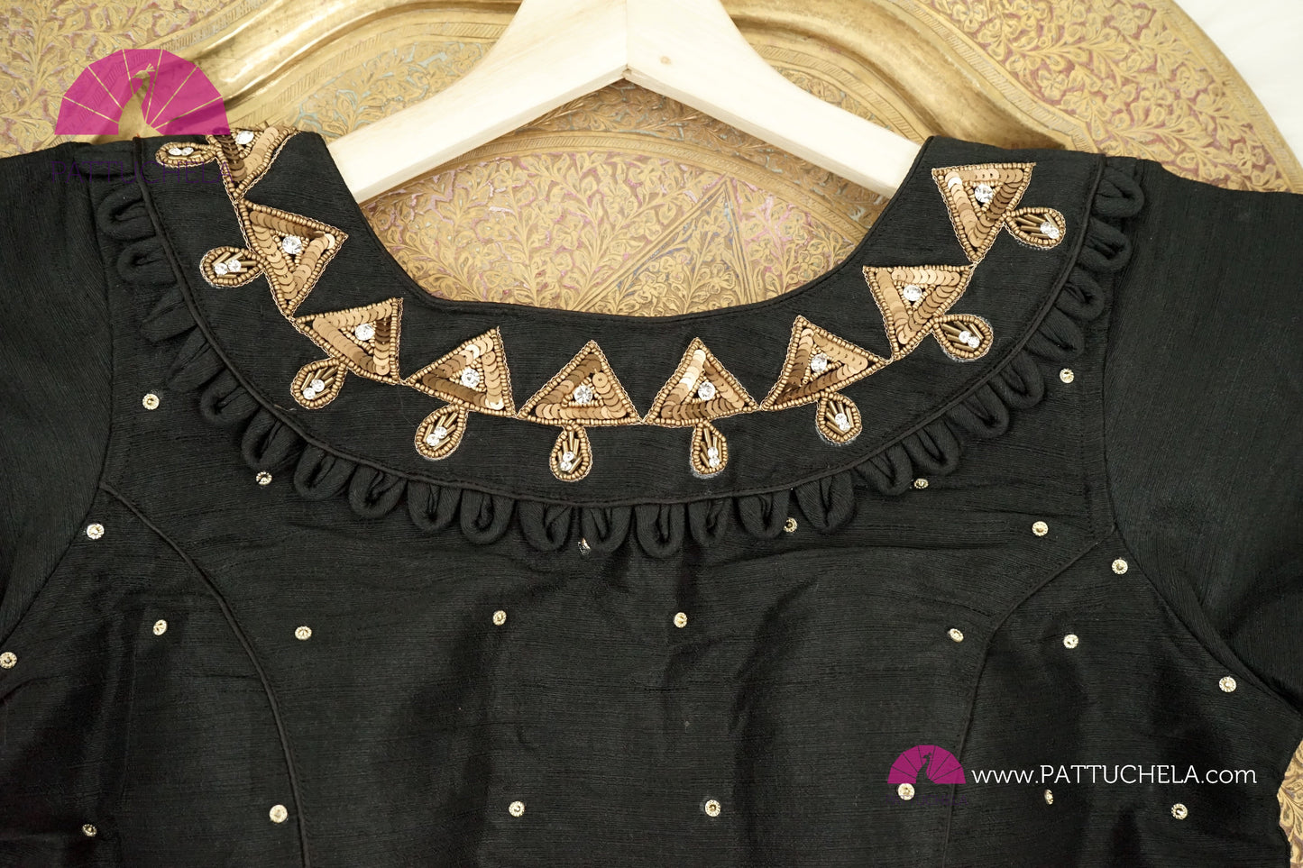 Beautiful Designer Black Pure Aari Hand Work Stitched Blouse for Party Wear, Wedding, Festivals, Occasion Wear  | Ready made Blouse
