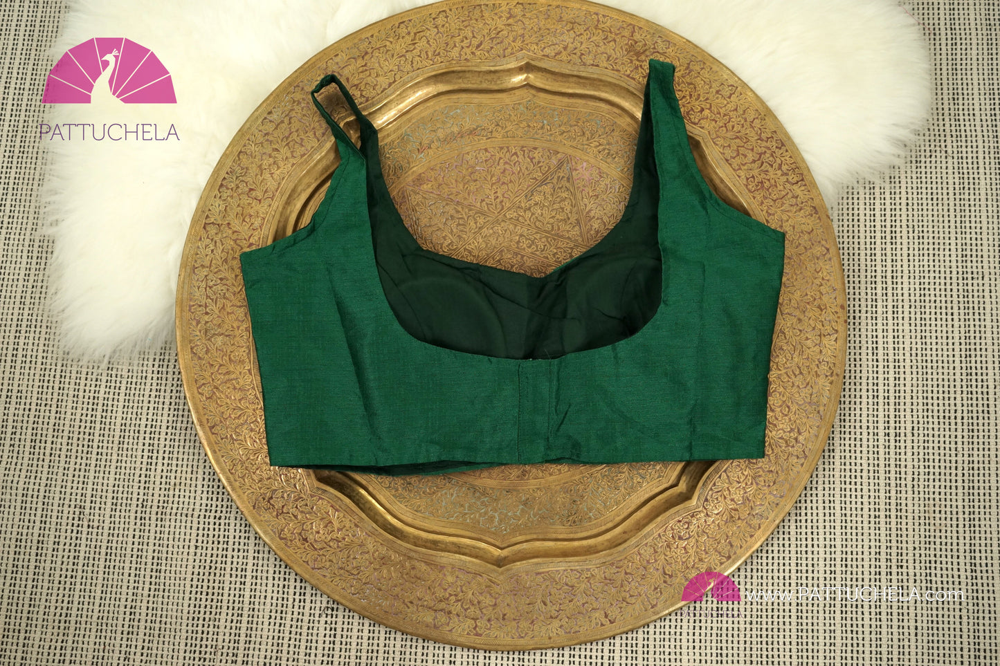 Plain Green Readymade  Designer Blouse For Women for Party, Festivals, Occasion Wear | Ready made Blouse