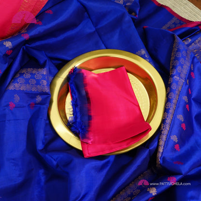 Gorgeous Blue Kanchipuram Soft Silk Saree in striped line zari weaves | Party Wear | Silk mark Certified | Kanjivaram Silks | PattuChela Silks