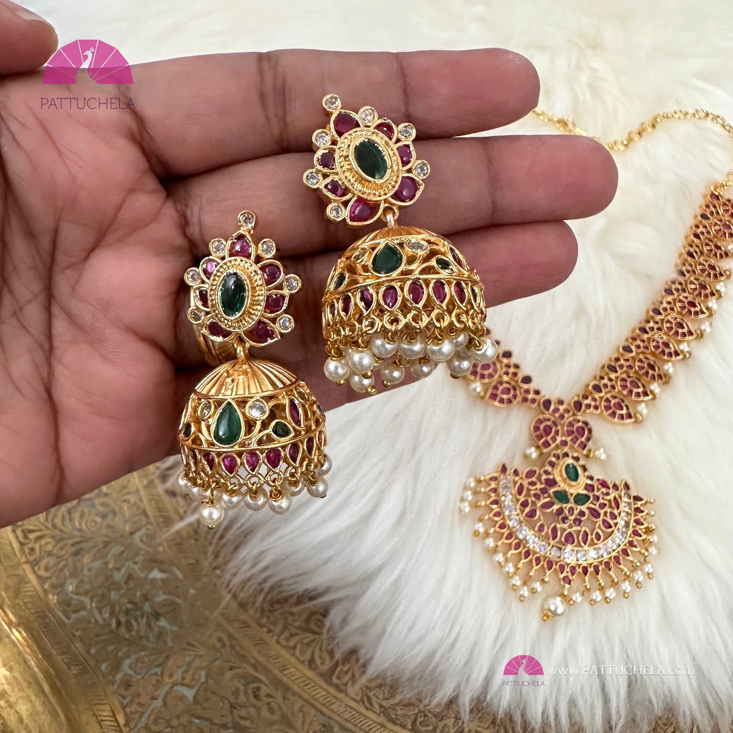 Red Manga Mala | Mango Haar | Traditional Kerala Jewelry | Temple Jewellery | Kemp Jewelry | Indian Jewelry