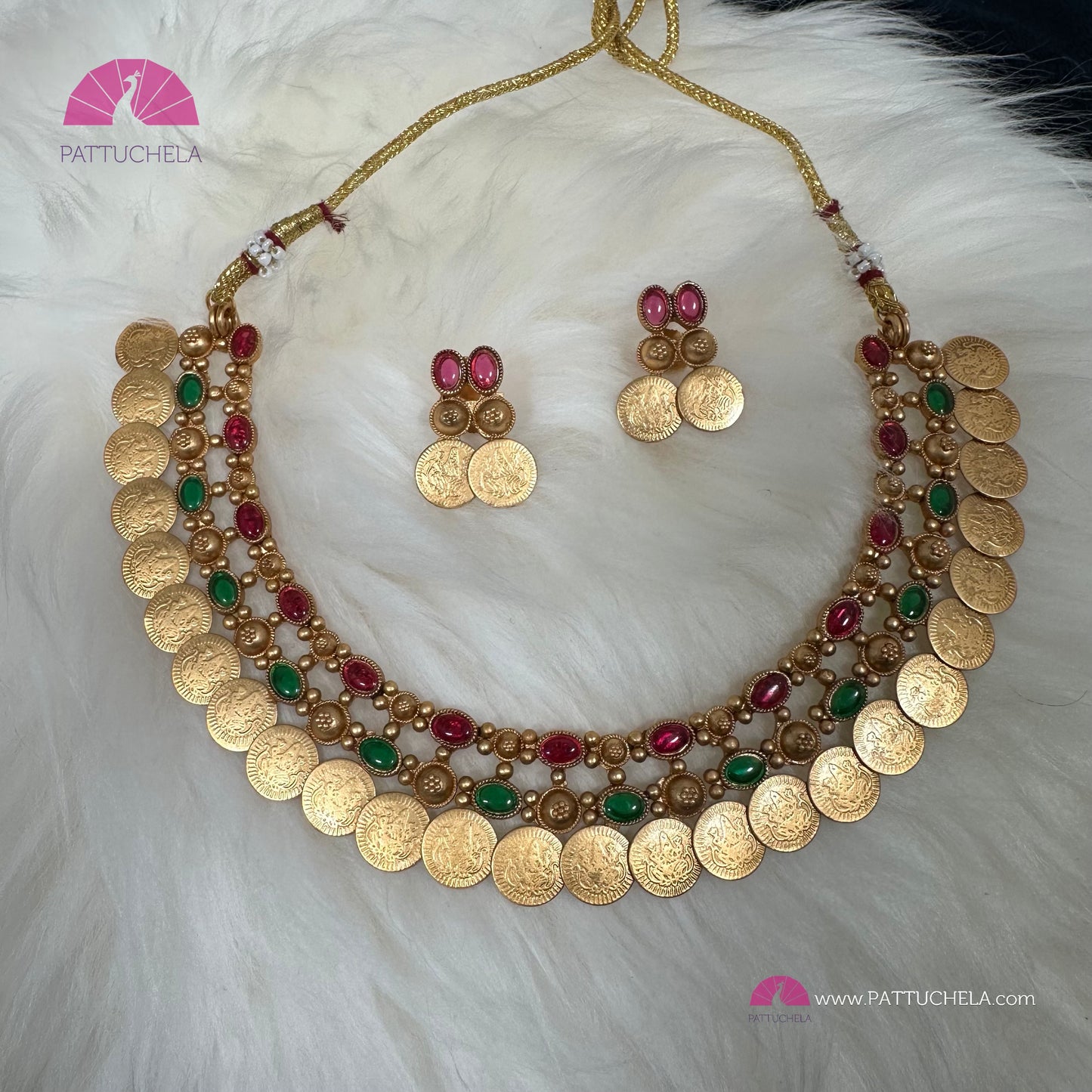 Coin mala | Kashu Mala | Lakshmi necklace | Traditional Kerala Ornaments | Temple Jewelry | Kemp Jewelry | Indian Jewelry
