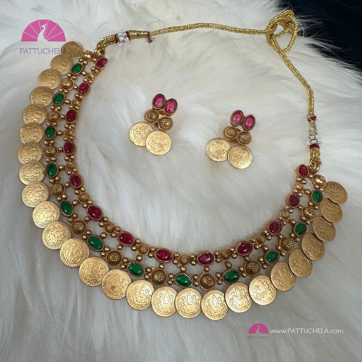 Coin mala | Kashu Mala | Lakshmi necklace | Traditional Kerala Ornaments | Temple Jewelry | Kemp Jewelry | Indian Jewelry